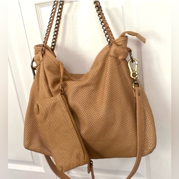 Carla Mancini Handbags - Carla Mancini Bag Tote Perforated Leather Shoulder Bag with pouch